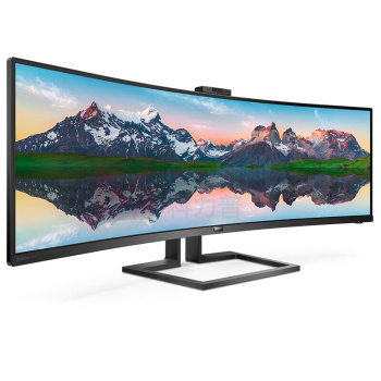 飞利浦 PHILIPS 显示器 499P9H1 49英寸 32:9超宽曲面液晶显示屏 HDR400 双2K 升降底座 Type-C 65W反向充电 三年质保