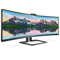 飞利浦 PHILIPS 显示器 499P9H1 49英寸 32:9超宽曲面液晶显示屏 HDR400 双2K 升降底座 Type-C 65W反向充电 三年质保