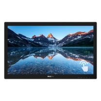 飞利浦 PHILIPS 显示器 222B9TAN 21.5英寸 1080P 十点电容触控 内置音箱 低蓝光 防尘防水 (黑色)