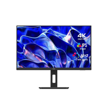 AOC 显示器 U27P10 27英寸4K高清 IPS广视角 升降旋转 专业设计办公低蓝光不闪显示屏