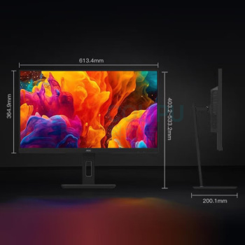 AOC 显示器 U27P10 27英寸4K高清 IPS广视角 升降旋转 专业设计办公低蓝光不闪显示屏