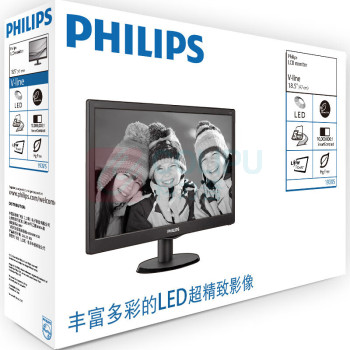飞利浦(Philips) 193V5LSB25 18.5英寸 电脑显示器 (计价单位：台) 黑色