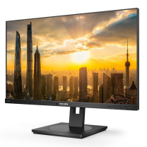 飞利浦 PHILIPS 显示器 242B1 23.8英寸 IPS微边 DP+HDMI 内置扬声器 升降旋转 人体+光线感应技术 3年质保