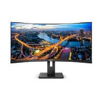 飞利浦 PHILIPS 显示器 346B1C 34英寸 4K Type-C+DP+HDMI 21:9超宽曲面屏 100Hz刷新 多视窗 升降旋转 内置音箱 广色域 90W供电 3年质保