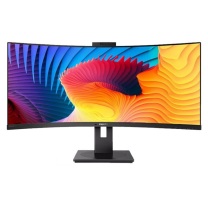 飞利浦 PHILIPS 显示器 346P1CRH 34英寸 4K 21:9带鱼屏 Type-C+DP+HDMI 1500R 100Hz HDR400 Type-c 90W反向充电 3年质保