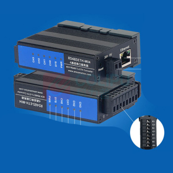 极一 串口服务器 R5485-ETH-M04 4路R5485转以太网