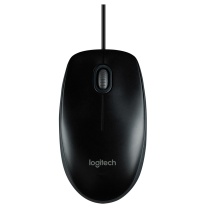 罗技 Logitech 有线鼠标 M100R 有线+USB (黑色)