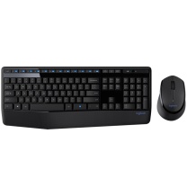 罗技 Logitech 无线键鼠套装 MK345 带2.4G接收器-USB (黑色)