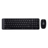 罗技 Logitech 无线键鼠套装 MK220 带2.4G接收器-USB (黑色)