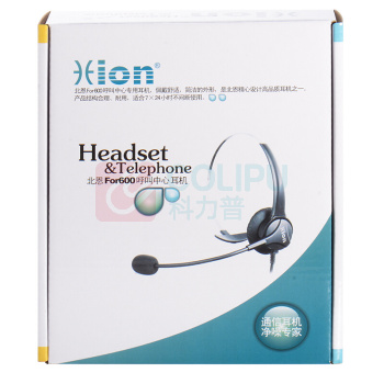 北恩 HION 话务耳麦 FOR600D-QD 可调节头戴式 水晶头插头 (黑色)