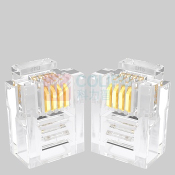 山泽 SAMZHE 电话水晶头 6P2C电话水晶头 SJ-3250 RJ11电话语音水晶头 50个