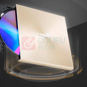 华硕 ASUS 外置DVD刻录机 SDRW-08U9M-U USB/Type-C接口 (金色) (兼容苹果系统)