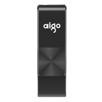 爱国者 aigo U盘 U266 16GB (黑) USB2.0 旋转防护 CD纹防滑设计