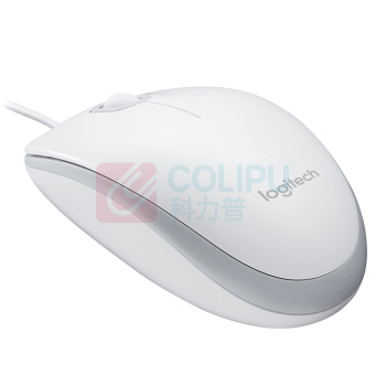 罗技 Logitech 有线鼠标 大手鼠标 M100r USB接口 (白色)