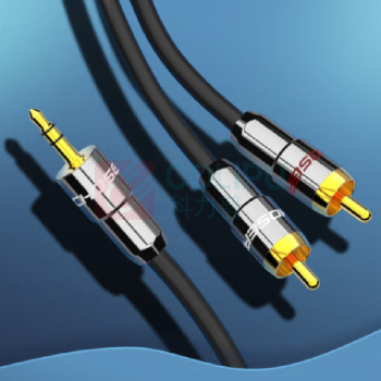 秋叶原 CHOSEAL 3.5mm音频线一分二 3.5转双莲花头2RCA红白公对公连接线音箱转接线 2RCA 