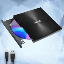 华硕 ASUS 外置DVD刻录机 SDRW-08U9M-U 8倍速 142.5*135.5*13.9mm (黑色) 支持USB/Type-C接口 兼容苹果系统