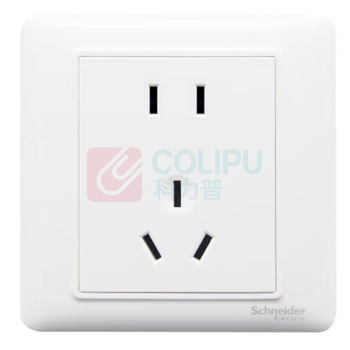 施耐德电气 Schneider Electric 正五孔插座 A3E426_10U 白色
