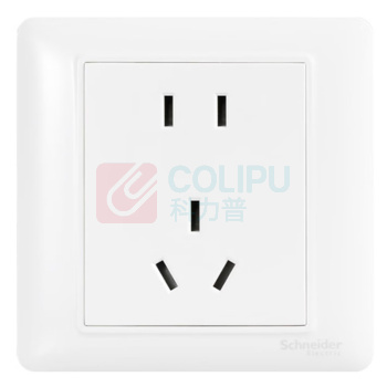 施耐德电气 Schneider Electric 正五孔插座 A3E426_10U 白色