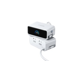 安克 ANKER 100W多口氮化镓桌面充电器 A91C8 插排+充电器+70cm伸缩快充线 (白色)
