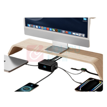安克 ANKER 100W多口氮化镓桌面充电器 A91C8 插排+充电器+70cm伸缩快充线 (白色)