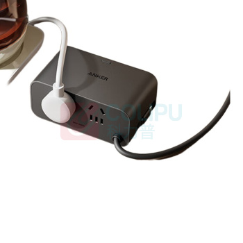 安克 ANKER 100W多口氮化镓桌面充电器 A91C8 插排+充电器+70cm伸缩快充线 (黑色)