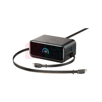 安克 ANKER 100W多口氮化镓桌面充电器 A91C8 插排+充电器+70cm伸缩快充线 (黑色)
