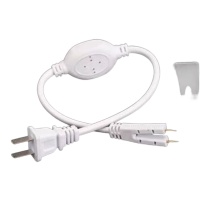 公牛 BULL LED灯带插头 220V 高压通用二线电源转换连接器两针接口
