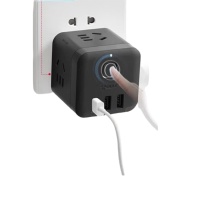 公牛 BULL 无线魔方USB插座 GN-U303WH 总控3位五孔+3USB (黑色) 10007541