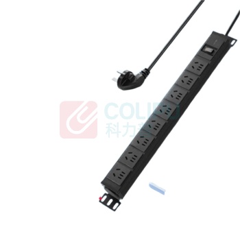 公牛 BULL 插座 GNE-108E 8位总控开关 1.8米 (纯黑)