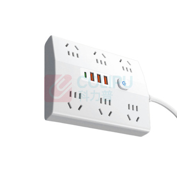 虹廷 USB排插插线板 2.8米 3个USB+6孔