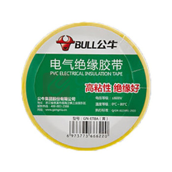 公牛 BULL 插座 ET8A 电工胶带 常规胶带 17.7*0.15mm*14m (黄色) 13300230