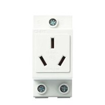 正泰 CHNT AC配电箱导轨式模数化插座 AC30-110 3孔16A 250V
