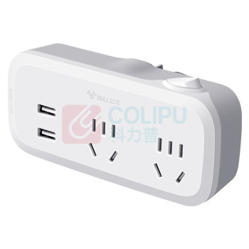 公牛 BULL 一转二转换器插座 GN-934Q 总控2位五孔+2USB 11000608