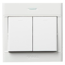 公牛 BULL 明装二开 G09K211Y 86*86mm 
