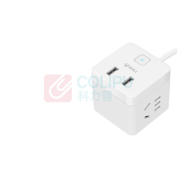 公牛 BULL 小魔方USB插座 GNV-UUB122 总控2位五孔+2USB 1.5米 10007484