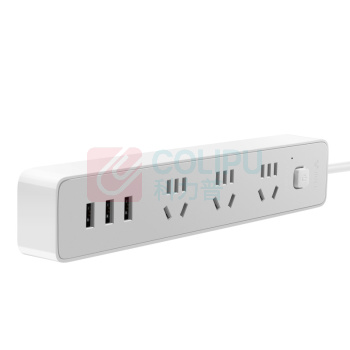 公牛 BULL 插线板 GN-B403U 总控3位五孔+3USB 1.8米 (白色) 10007440