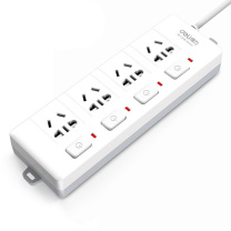 得力 分控插座 3989 4位 3米 (白色) 4位独立开关 最大功率2500W