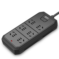 得力 插座 18335-02 6位 2米 (深灰色) 最大功率2500W