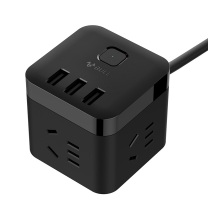 公牛 BULL 魔方USB插座 GN-U303H 总控3位五孔+3USB 1.5米 (黑色) 10007516