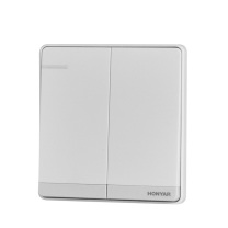 鸿雁 HONYAR 暗装双开大翘板 86型220V10A (白)