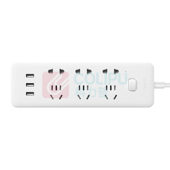 公牛 BULL 6位总控开关排插 GN-UUB126 三USB (3米)