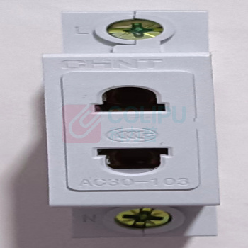 正泰 AC配电箱导轨式模数化插座 2孔16A 