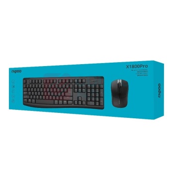 雷柏 RAPOO 无线键鼠套装 X1800Pro (黑色) 2.4GHz