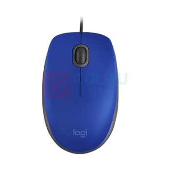 罗技 Logitech 有线鼠标 M111 (蓝色)