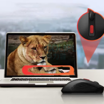 科大讯飞 iFLY TEK 无线蓝牙鼠标 M211 语音转文字 电脑笔记本办公专用鼠标 (黑红色)