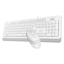 双飞燕 A4TECH 有线键盘鼠标套装 F1010 (象牙白)