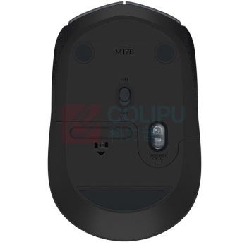 罗技 Logitech 无线鼠标 M170 带2.4G接收器-USB (灰色)