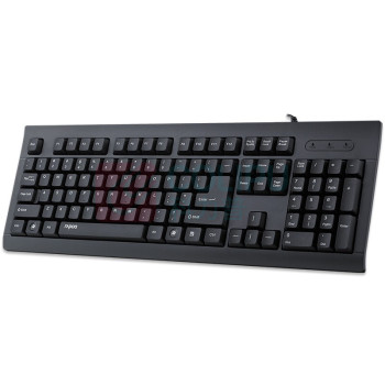 雷柏 RAPOO 有线键盘 K150 (黑色) USB接口