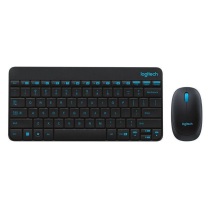 罗技 Logitech 无线键鼠套装 MK245 Nano 带2.4G接收器-USB (黑色)