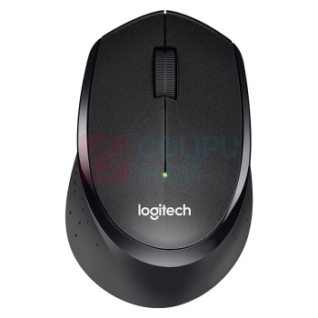 罗技 Logitech 无线静音鼠标 M330 带2.4G接收器-USB (黑色)